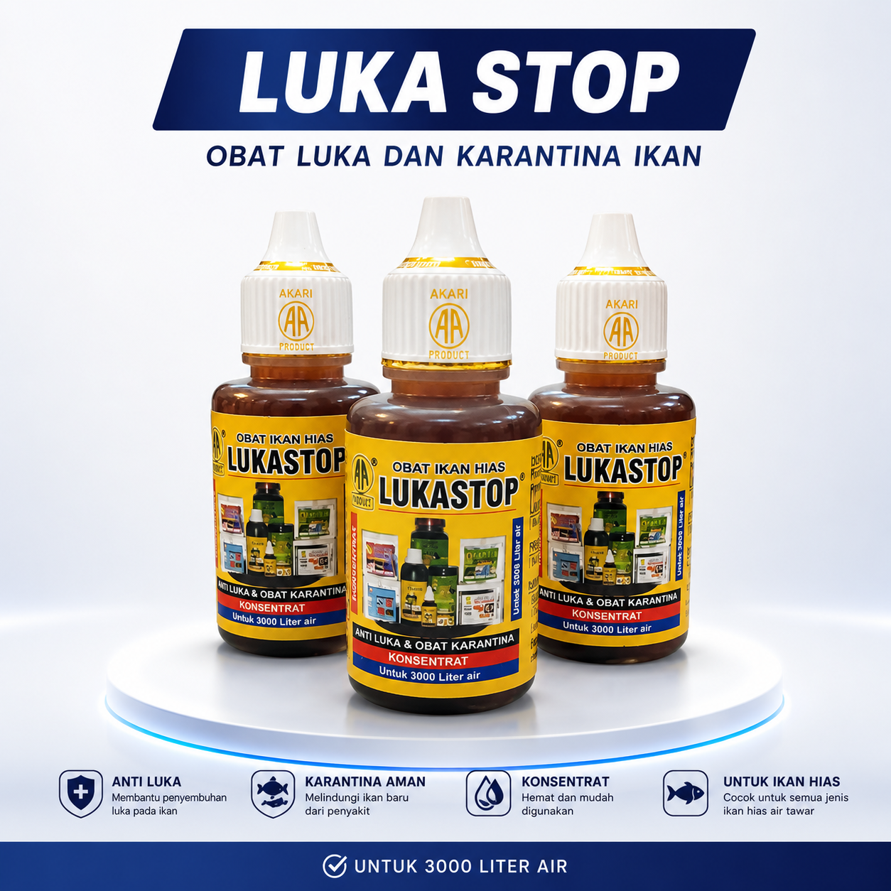 LUKASTOP LUKA STOP OBAT LUKA DAN KARANTINA IKAN 30 ML