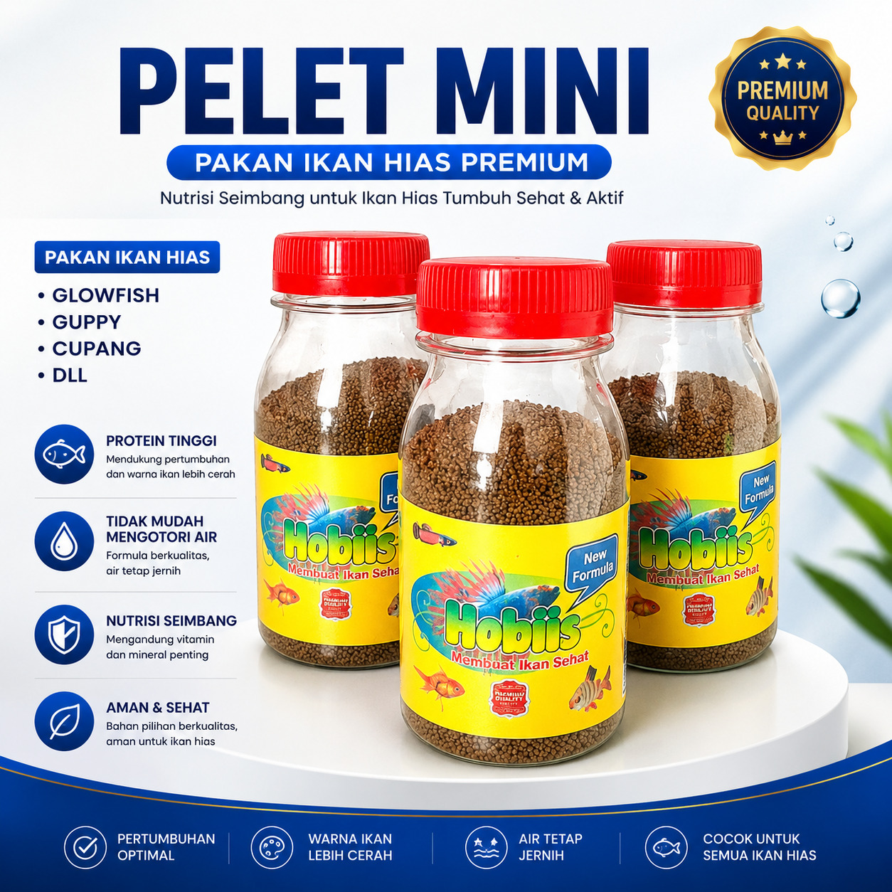 PELET MINI PAKAN IKAN UKURAN MINI