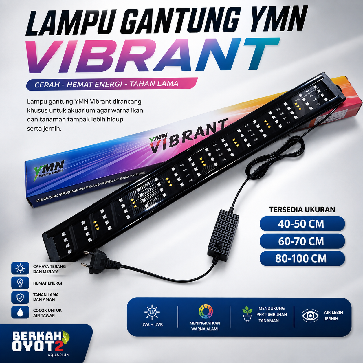 LAMPU GANTUNG YMN ATAU YAMANO 3 MODE WARNA SOFT TANNING