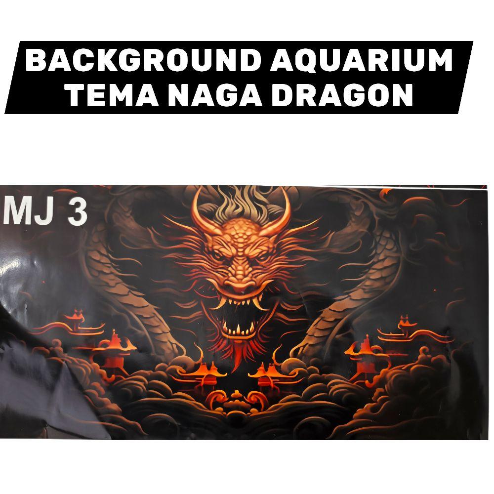 STIKER AQUARIUM BACKGROUND WALLPAPER GAMBAR NAGA DRAGON