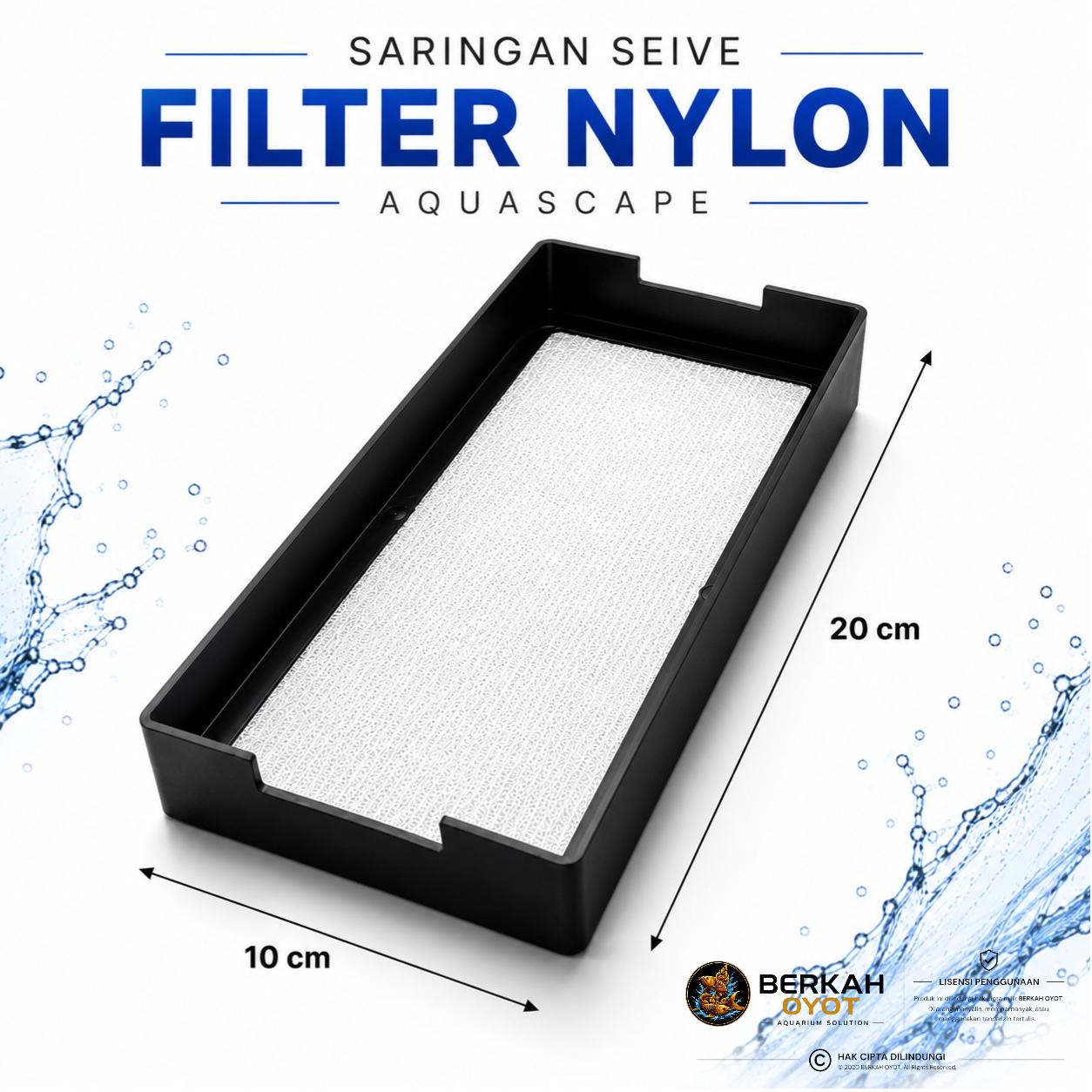 Saringan Seive Filter Nylon Aquascape 10x20