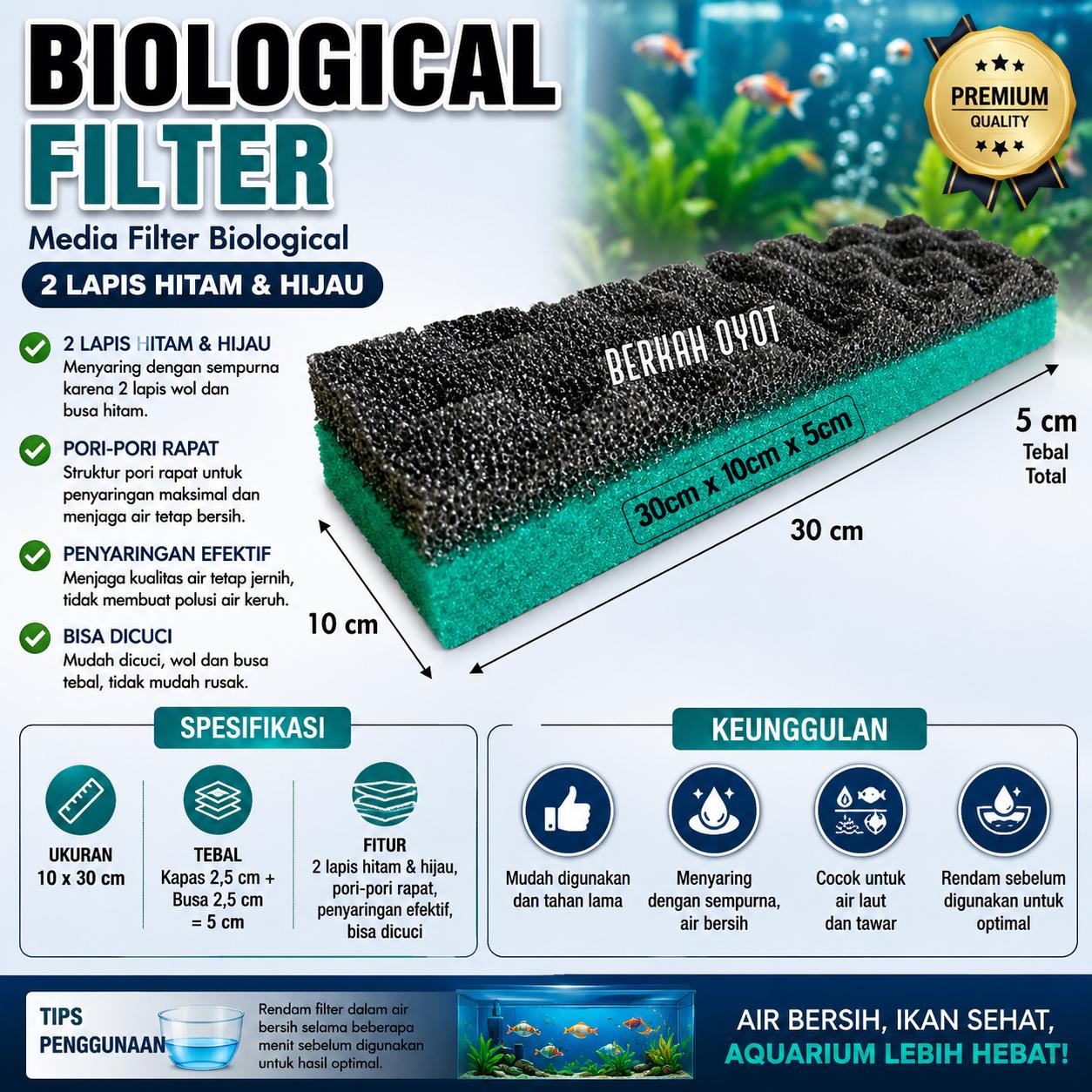KAPAS FILTER BIOLOGIS BISA DI CUCI BERKALI KALI HIGH QUALITY