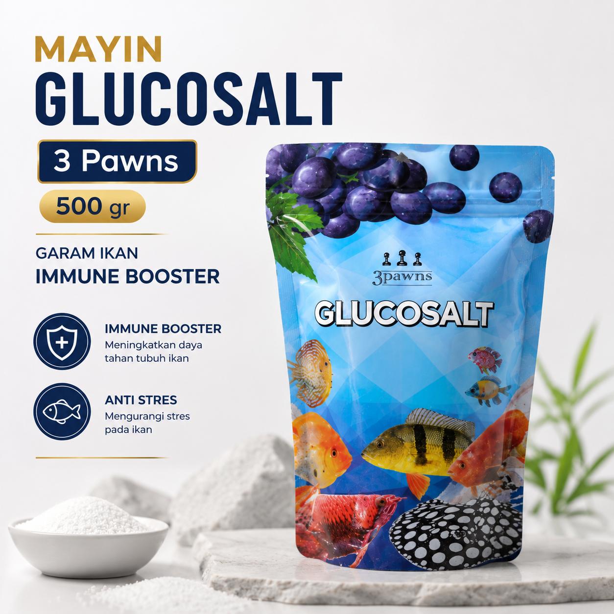 MAYIN GLUCOSALT 3 Pawns 500 gr Garam Ikan Immune Booster