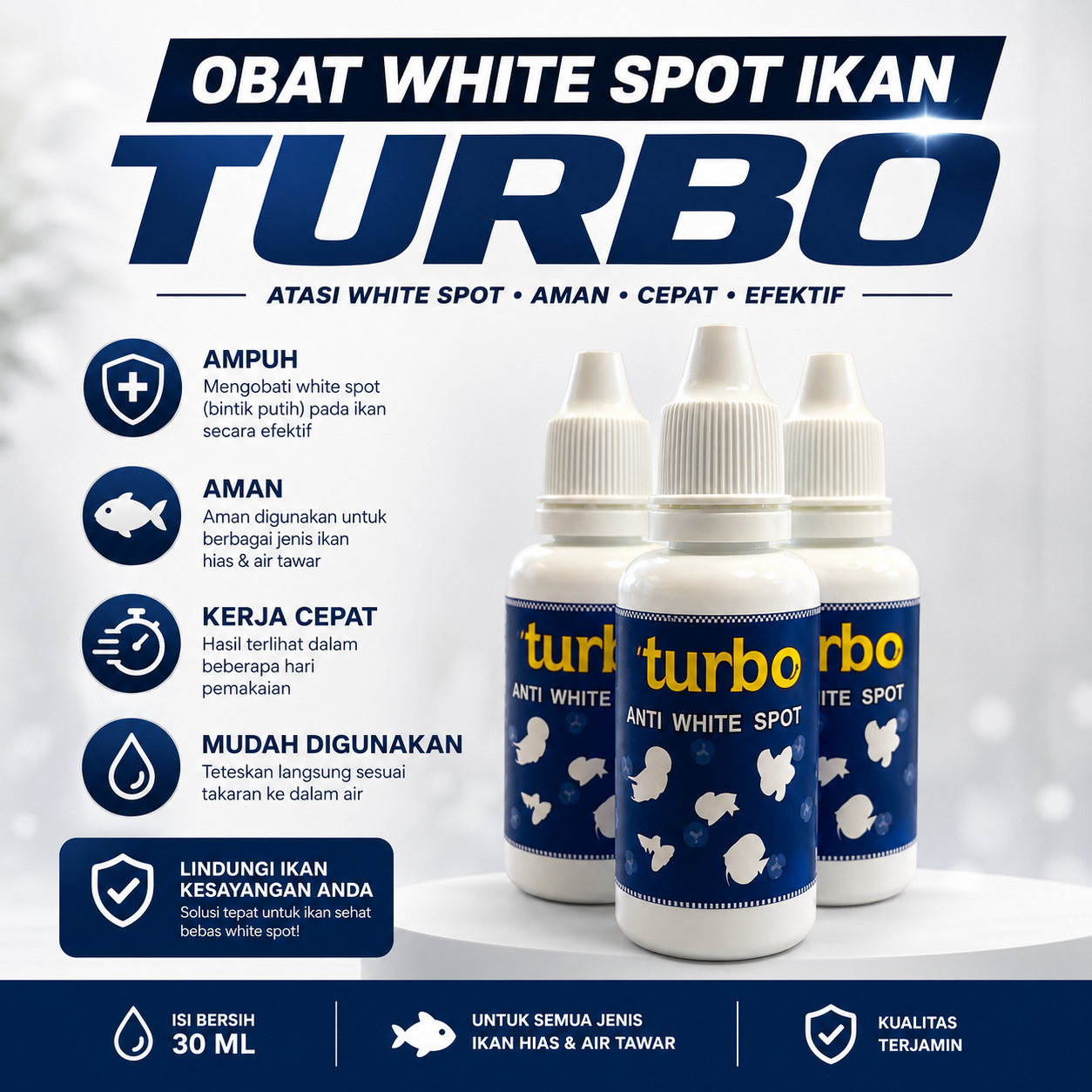 OBAT JAMUR IKAN DAN WHITE SPOT AMPUH