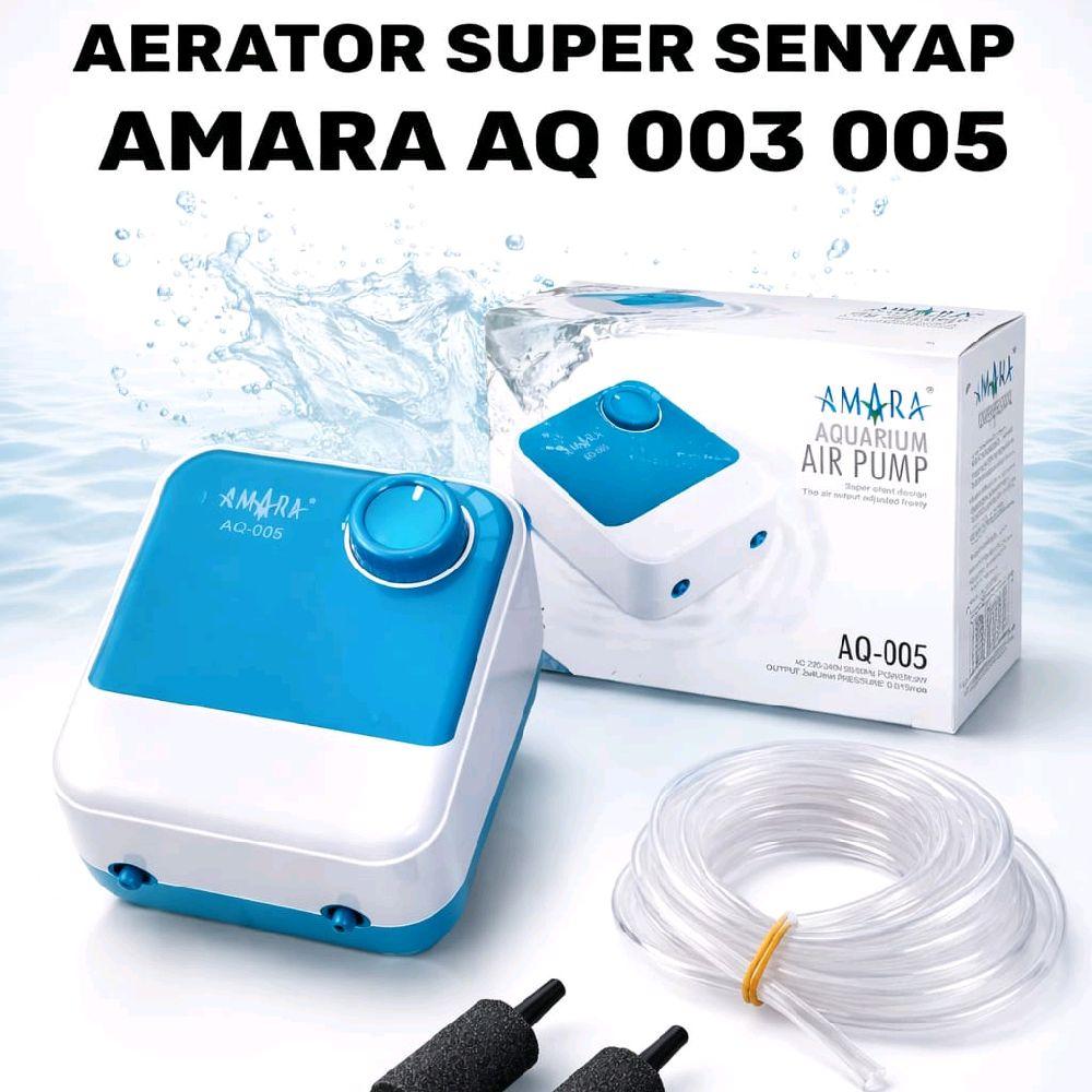 AERATOR AMARA AIR PUMP SUPER SENYAP 1 LUBANG DAN 2 LUBANG AQ 003 AQ 005 3 DAN 5 WATT Pompa Udara Oksigen Ac silent