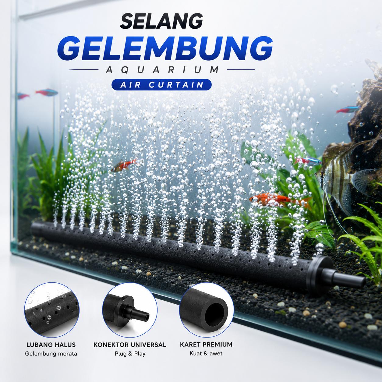 Selang Aerator Akuarium Air Curtain Bubble