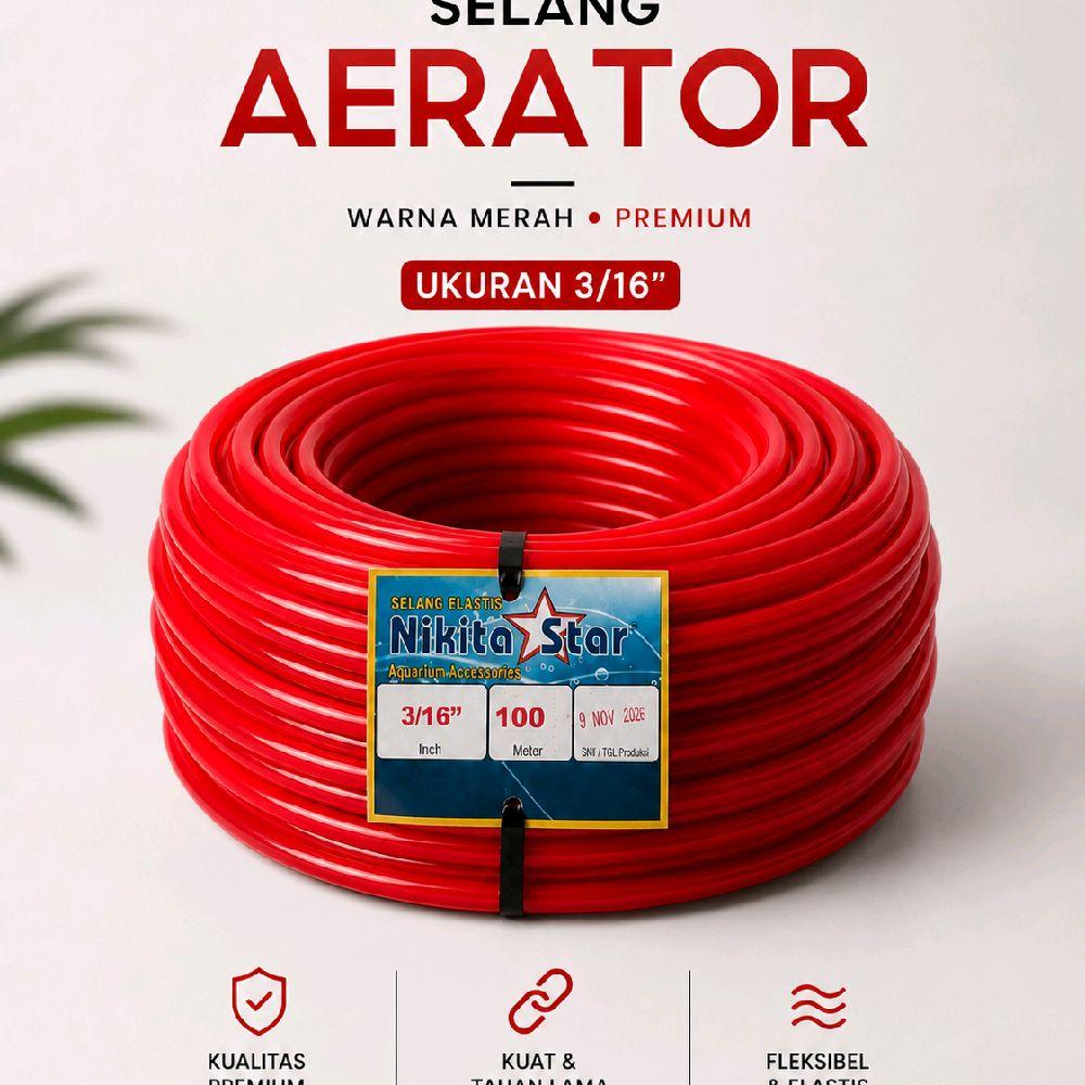 Selang Merah Premium Untuk Aerator Aquarium